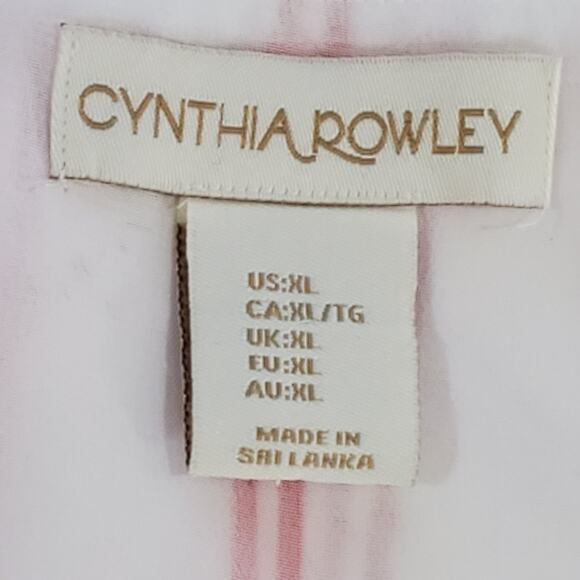 Cynthia Rowley Red Stripe Chevron Lined Tank Tunic Flowy Career XL - Picture 5 of 8